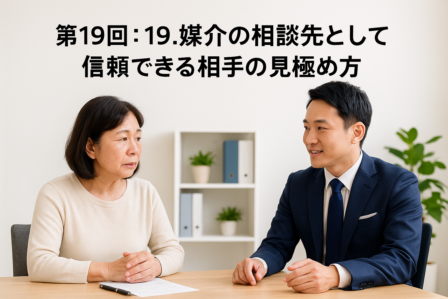 媒介の相談先として信頼できる相手の見極め方